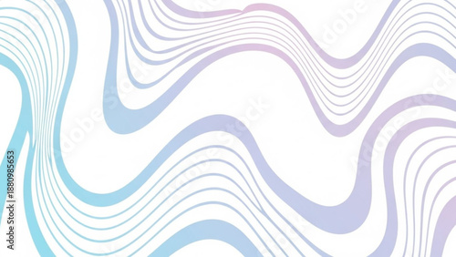 Modern abstract wavy lines in pastel blue and purple hues