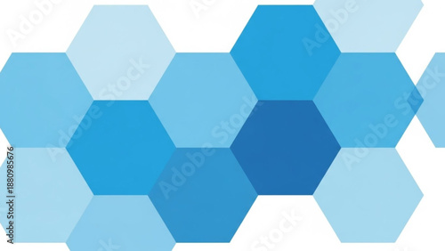 Modern blue hexagonal pattern design for business and technology