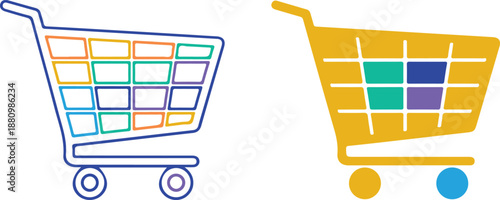 Shopping Cart Icons Set Vector Illustration for Retail Business and Marketplace