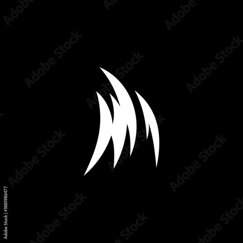 vector illustration of a fiery bird