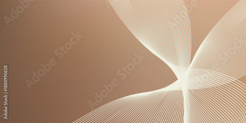 Abstract flowing lines creating a dynamic and elegant visual on a warm background.