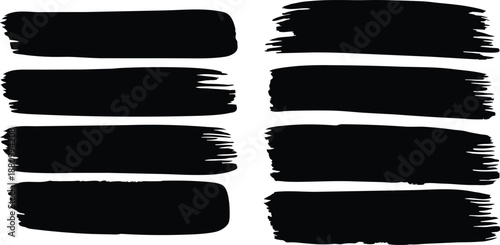 Black brush stroke lines on white background