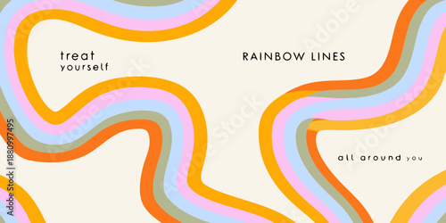 a colorful wavy lines design with inspirational text