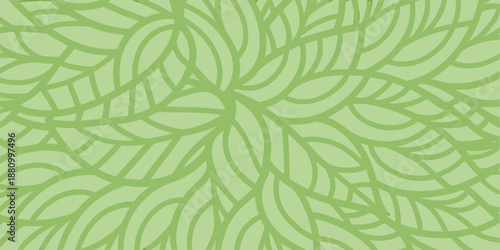 light green background with an intricate leaf pattern design