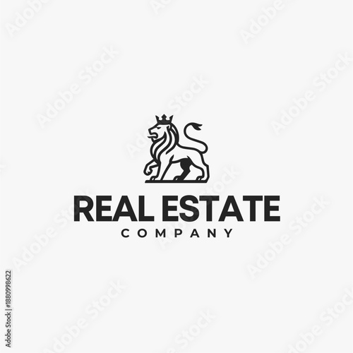 Lion Herald Logo, Luxury Lion Logo, Corporate Lion Emblem, Real Estate Logo, Insurance Company Logo, Finance & Investment Brand Identity