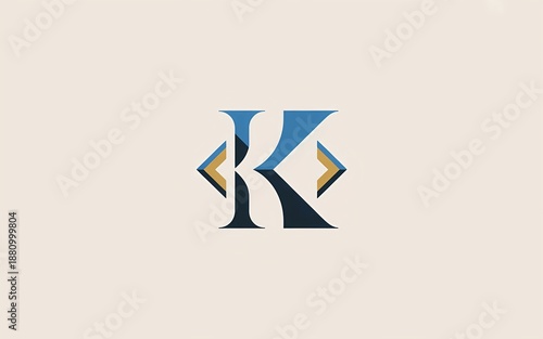 vector illustration of k letter logo design 