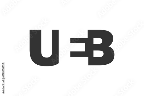 UEB logo design. Initial letter U E B bold font style for tech startups, consulting, corporate branding. Creative company name, headlines typography identity, trendy logotype.
