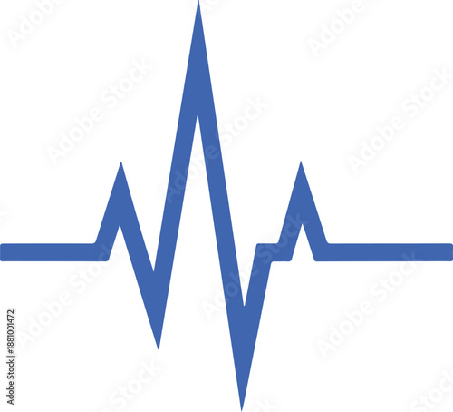 Dynamic medical pulse monitor waveform graphic illustrating a heartbeat line trace vector