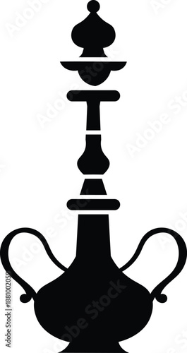 Elegant  of a traditional shisha hookah pipe vector icon illustration