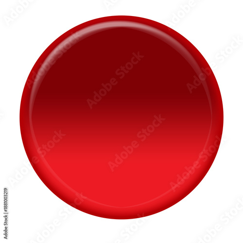 Free Download Glossy red gradient circular button icon isolated on white background, bold modern round badge for alert symbols, web interface, mobile app UI design, infographic graphics, colorful abstract digital e - GFXLoad