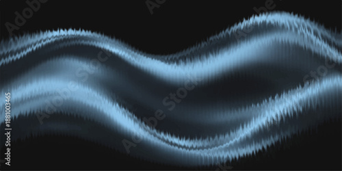 An abstract dark blue background featuring a vector design of curved brown waves and a textured pattern reminiscent of a worm or earthworm illustration