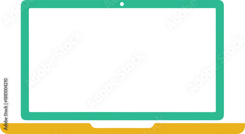 Laptop computer icon signifying technology, communication, and digital work, ideal for online business and modern connectivity.