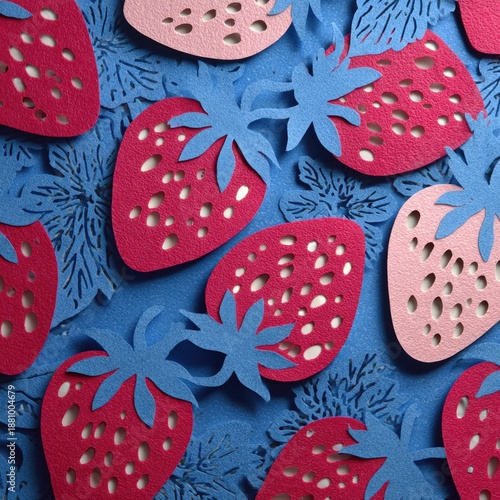 Red Strawberry Paper Crafts