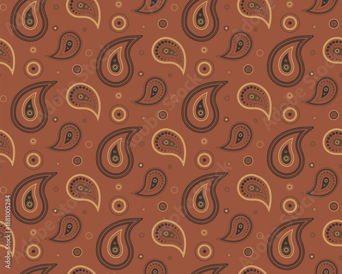 Paisley pretty of cucumber fantasy. Vibrant tiled, decorating swirling. Decor wear and fashionable canvas.