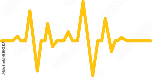 Medical electrocardiogram heartbeat line graph, visually representing vital signs, cardiology, and health monitoring diagnostics.