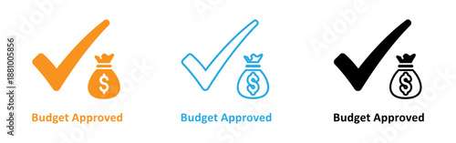 Budget approval icons