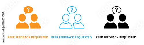 Peer feedback requested icons
