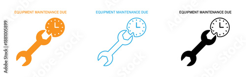 Equipment maintenance due icons