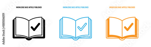 Knowledge base article published icons