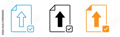 File upload icons in different colors