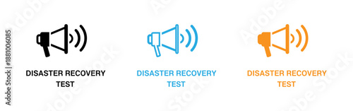 Disaster recovery test icons