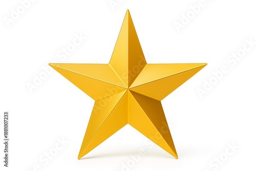 Wallpaper Mural Golden star shaped object on white background Torontodigital.ca