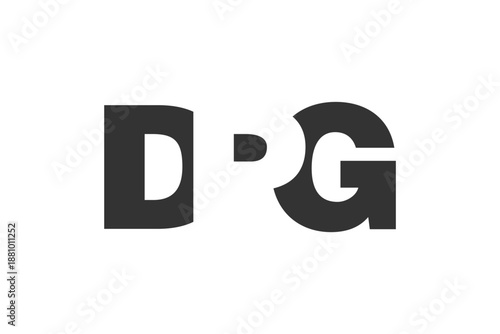 DPG logo design. Initial letter D P G bold font style for tech startups, consulting, corporate branding. Creative company name, headlines typography identity, trendy logotype.