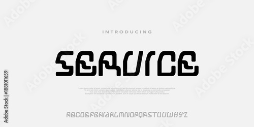 Service Font, Modern technology display font with clean futuristic style. Perfect for tech branding, digital projects, and logos