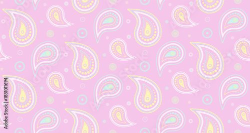 Paisley medallion trendy decor. Repeating decoration and ornament twisted. Lovely detailed, simple 2025.