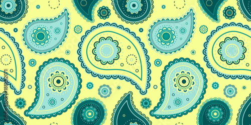 Nature texture by national fashion. Pattern repeat, material graphic. Oriental detailed to color image.