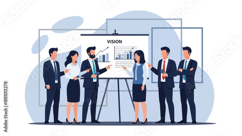 Business Team Discussing Vision and Strategy in a Meeting