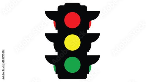 a traffic light with red yellow and green lights