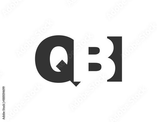 QBI logo design. Initial letter Q B I bold font style for tech startups, consulting, corporate branding. Creative company name, headlines typography identity, trendy logotype.