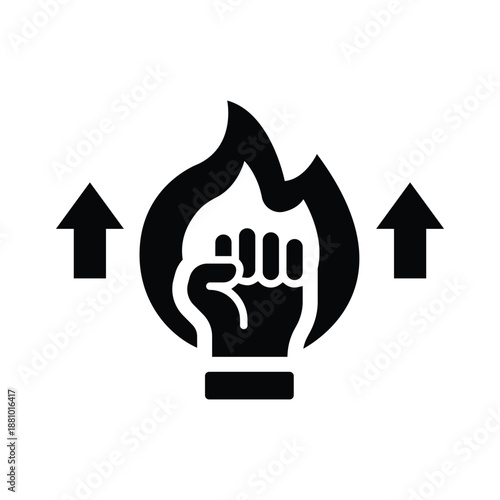 motivation glyph icon illustration vector graphic.eps