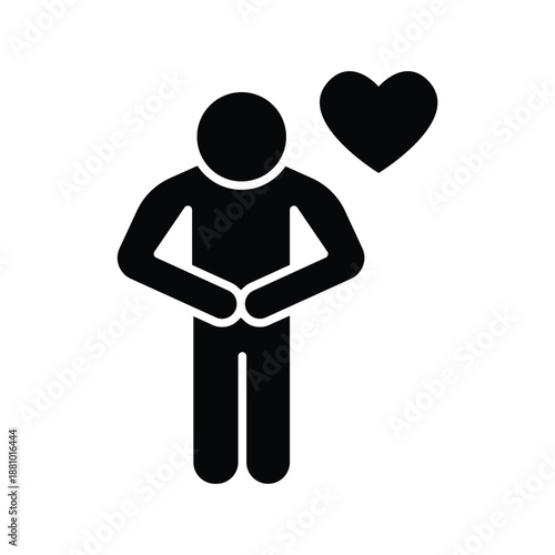 politeness glyph icon illustration vector graphic.eps