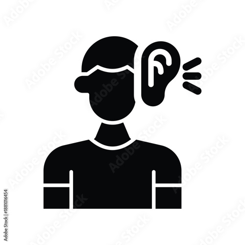 listener glyph icon illustration vector graphic.eps