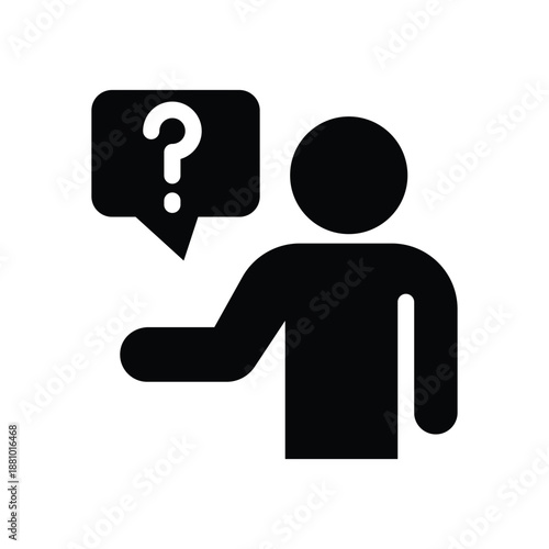 doubt glyph icon illustration vector graphic.eps