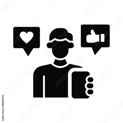  influence glyph icon illustration vector graphic.eps