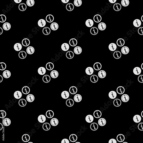 Info icons set seamless pattern isolated on white background