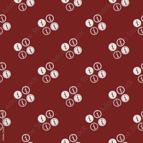 Info icons set seamless pattern isolated on color background