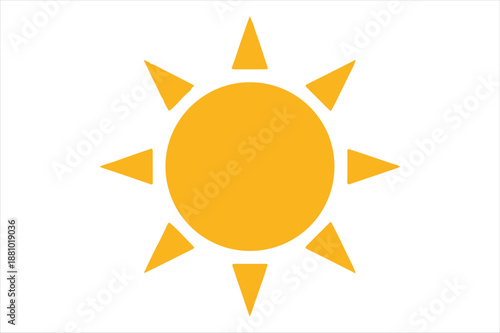 Bright yellow sun Vector