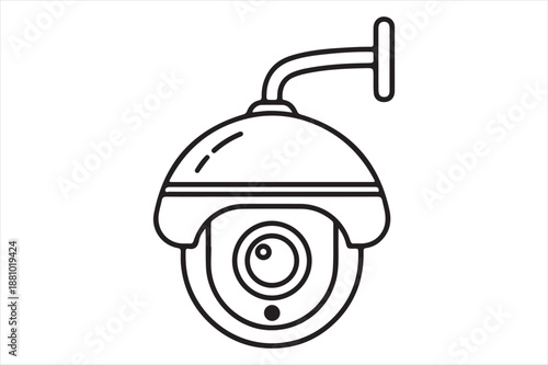 Mounted security camera Vector