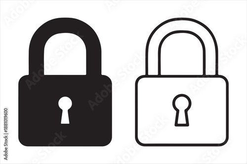 Two padlocks in contrasting colors Vector