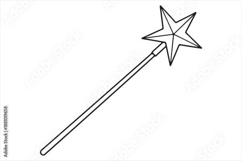 Magic wand with star tip Vector