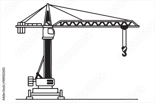 Industrial crane lifting equipment Vector