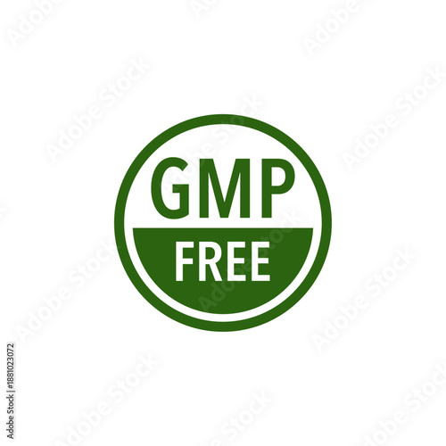 GMP free logo for pharmaceutical or food safety certification