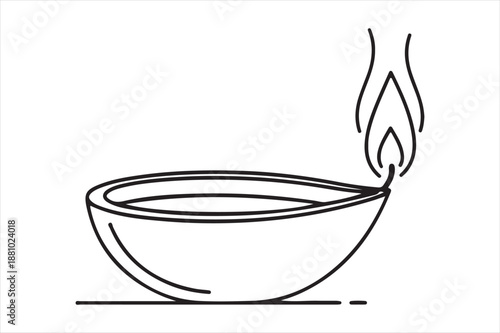 Simple oil lamp Vector