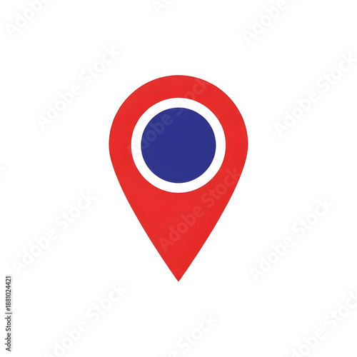 Free Download Modern map pin icon with blue circle - GFXLoad