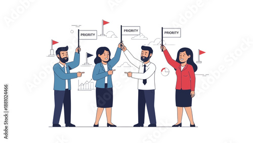 Teamwork and Collaboration with Priority Flags