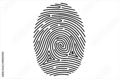 Unique fingerprint pattern Vector